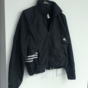 adidas crop workout windbreaker
